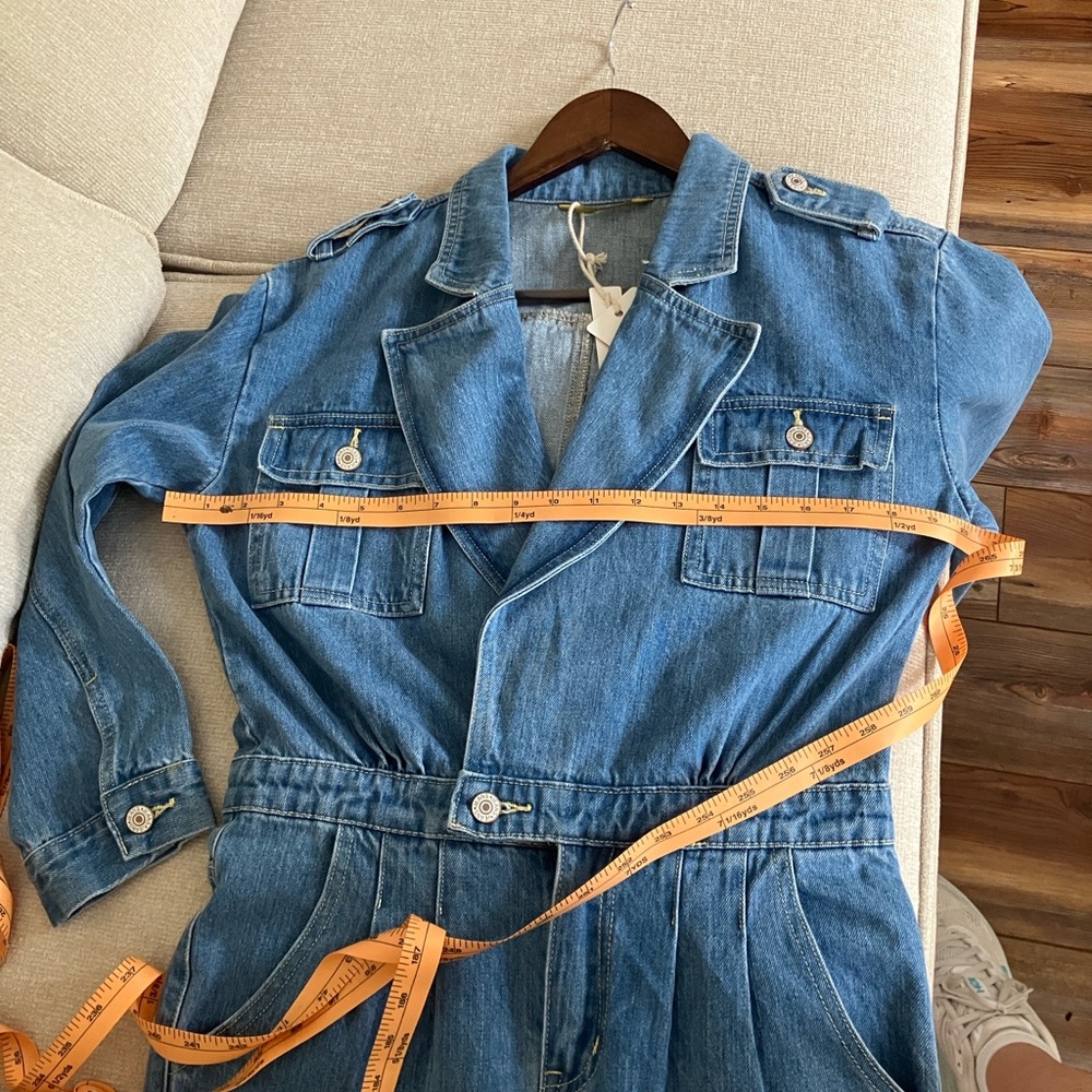 Blue Denim Jumpsuit - Picture 5 of 7